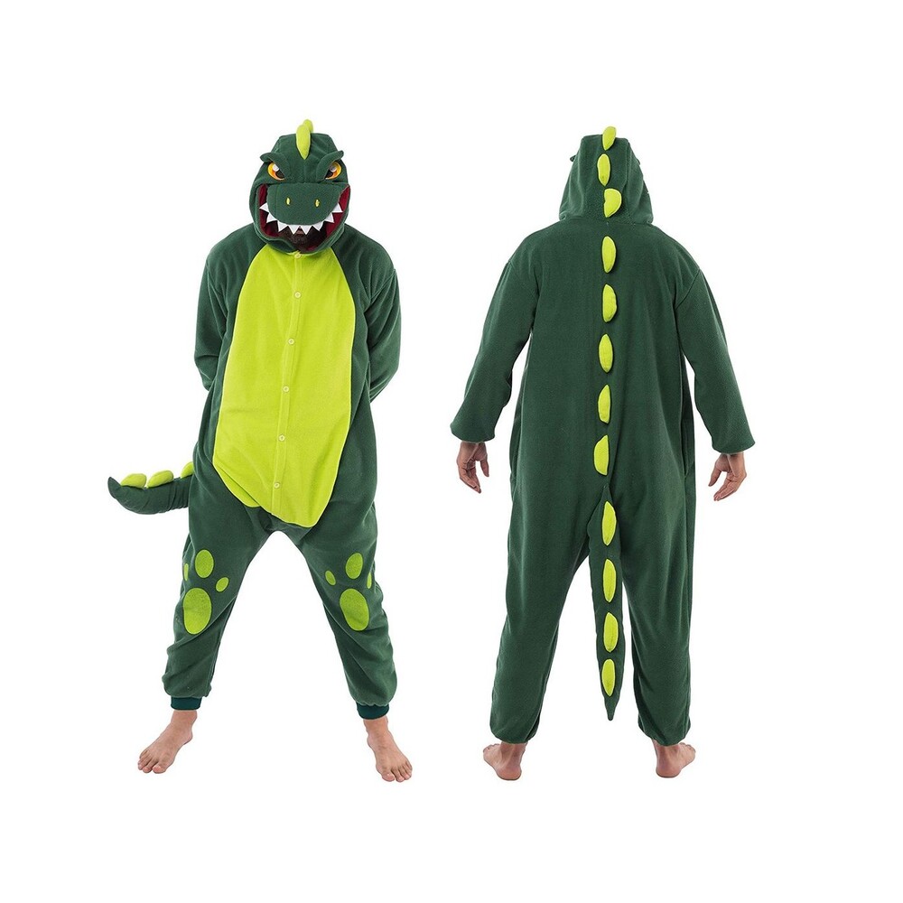 Spooktacular Creations Unisex Adult Dinosaur Pajamas Plush Dinosaur, XS